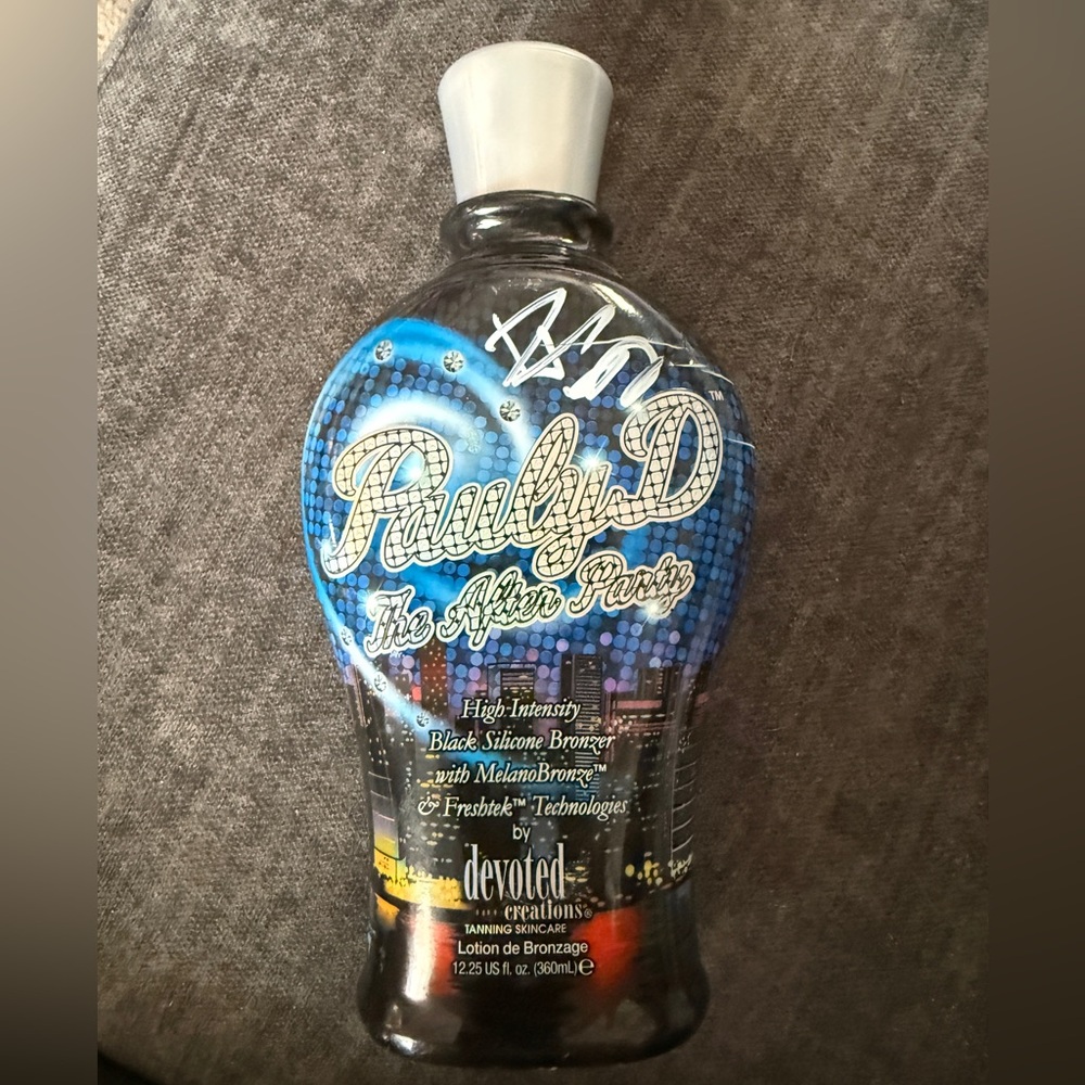 Autographed Bottle of Paul D Tanning Lotion